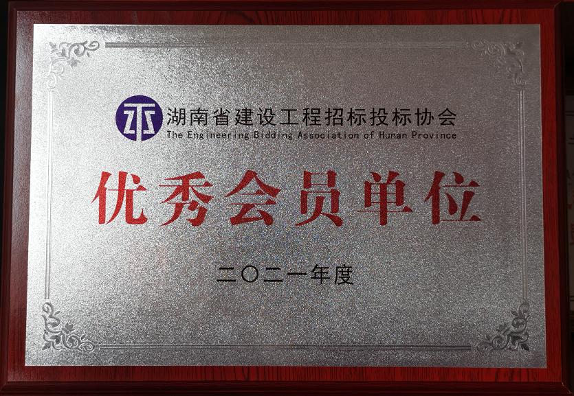湖南省建设工程招标投标协会优秀会员单位